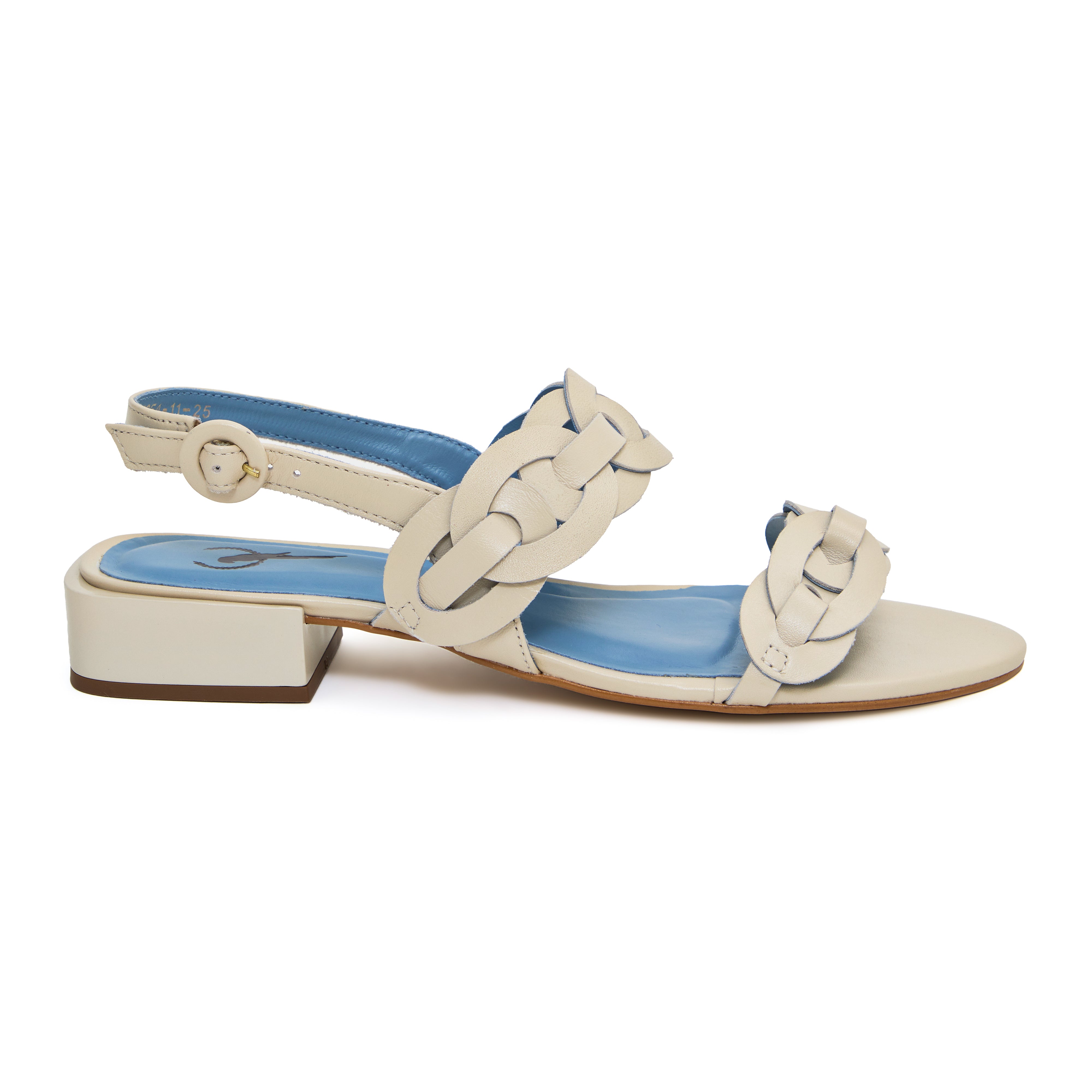 Rasteira Aros Couro Off White