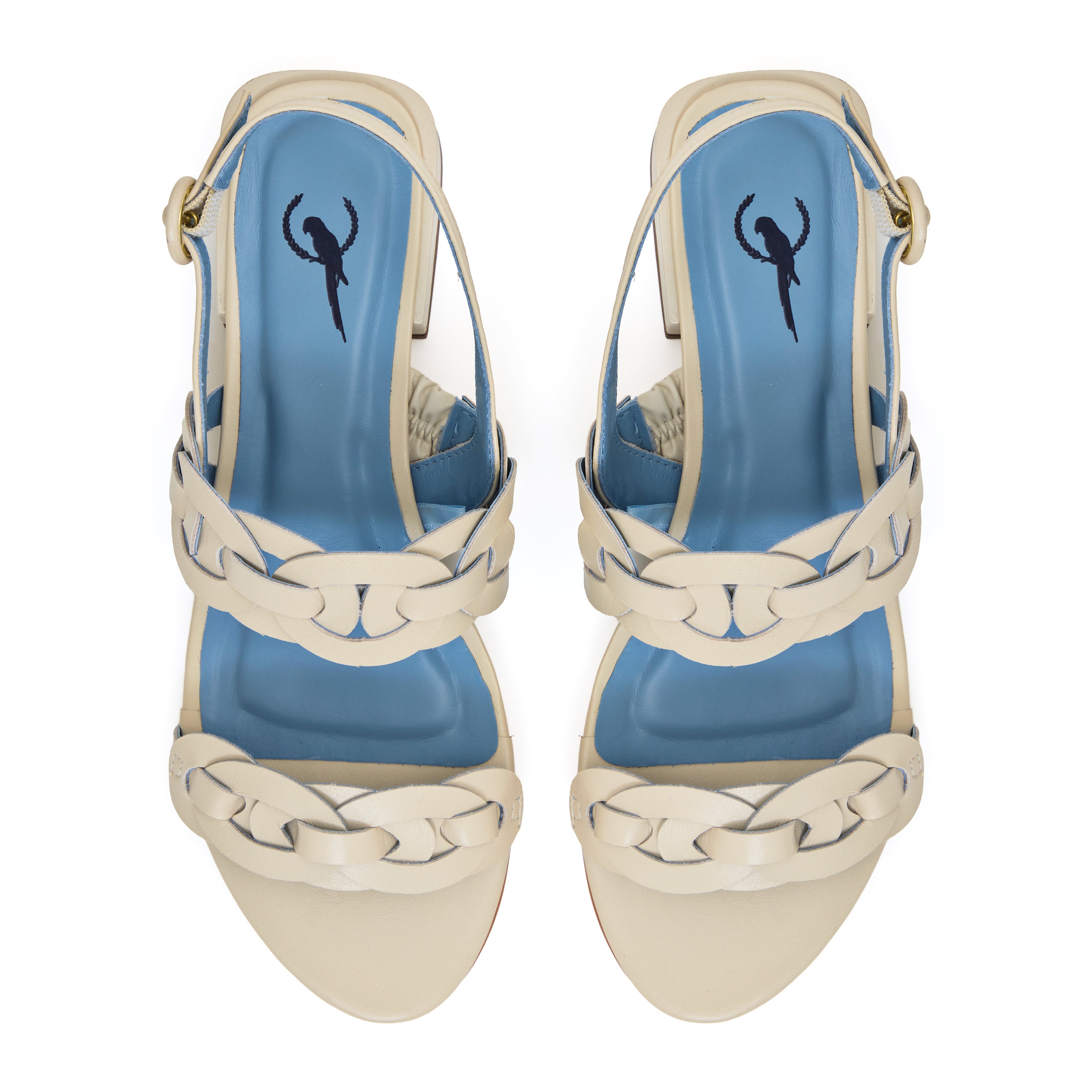 Rasteira Aros Couro Off White