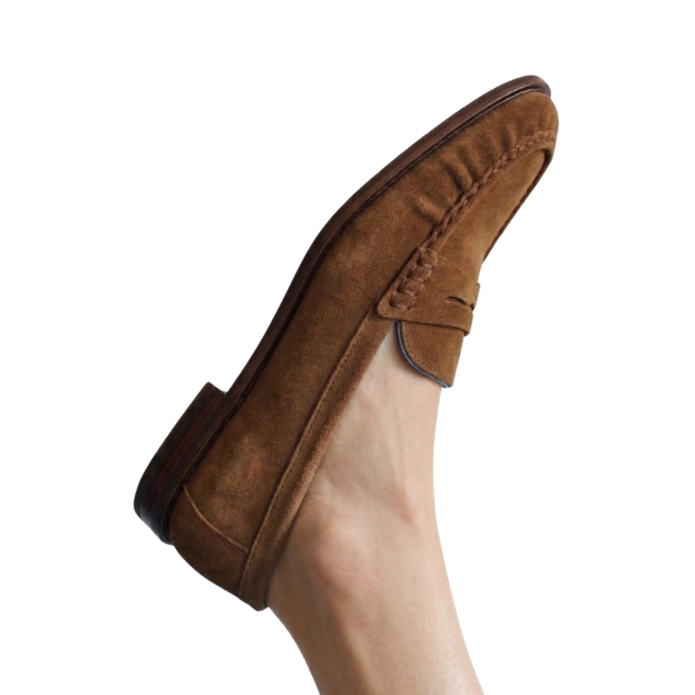 Penny loafer Duna Camurça Marrom