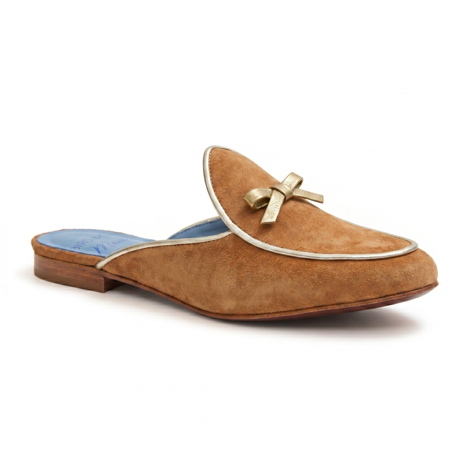 Slip on Bow Tie Camurça Caramelo Monica Salgado