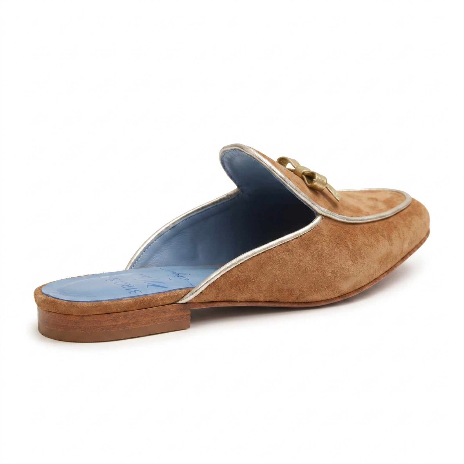 Slip on Bow Tie Camurça Caramelo Monica Salgado