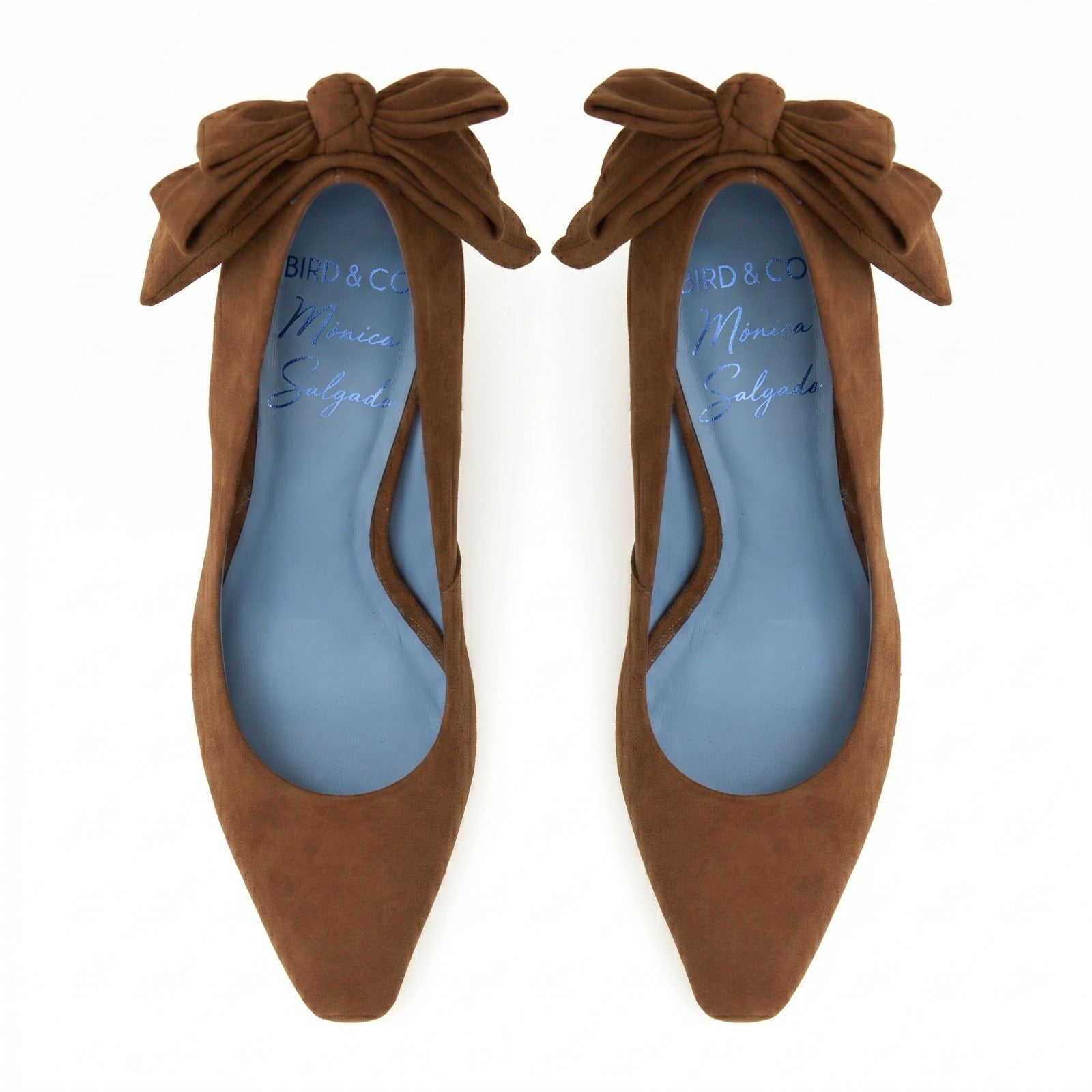 Scarpin Lace Camurça Marrom Monica Salgado