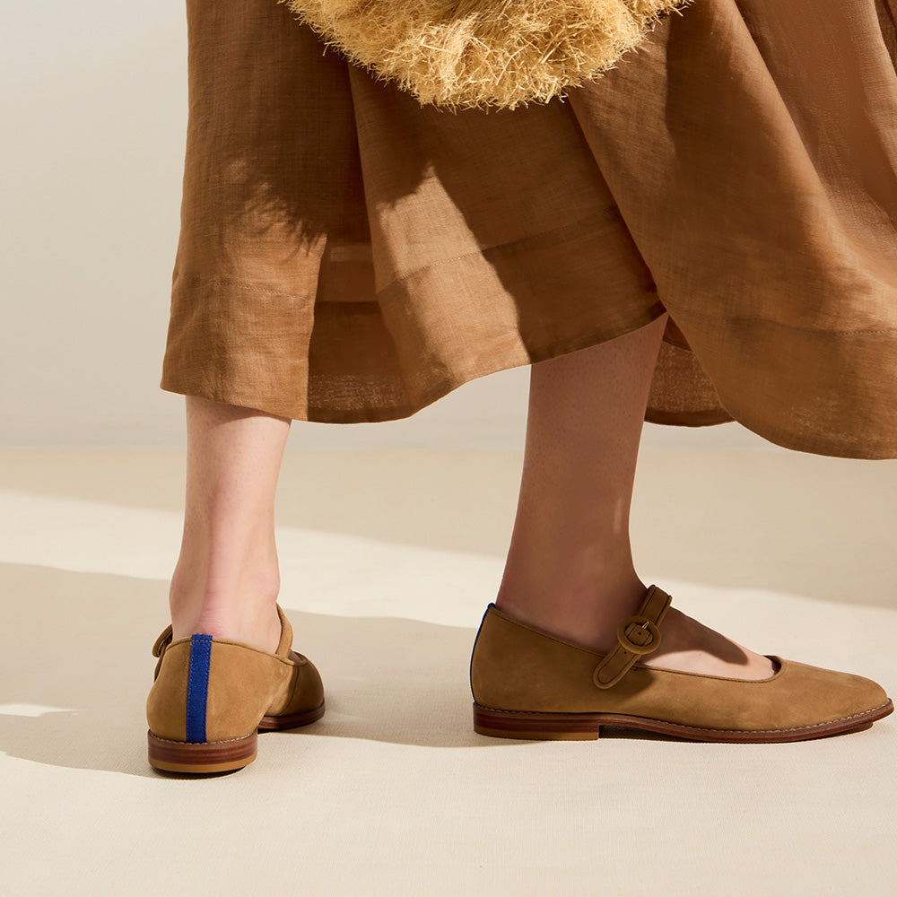 Sapatilha Doll Clara Camurça Bege