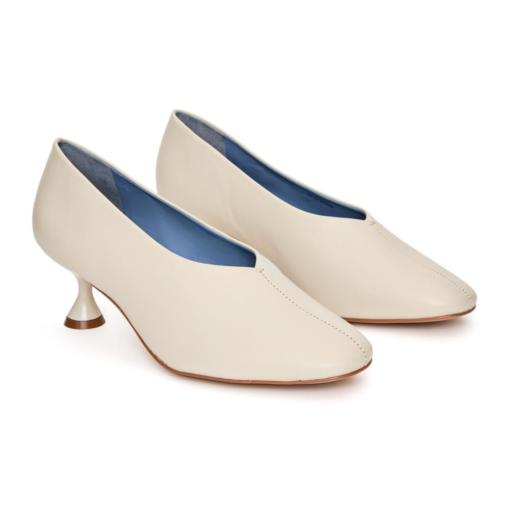 Scarpin Royal Couro Off White