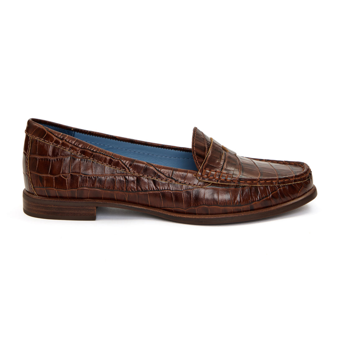 Penny Loafer Dallas Croco Marrom
