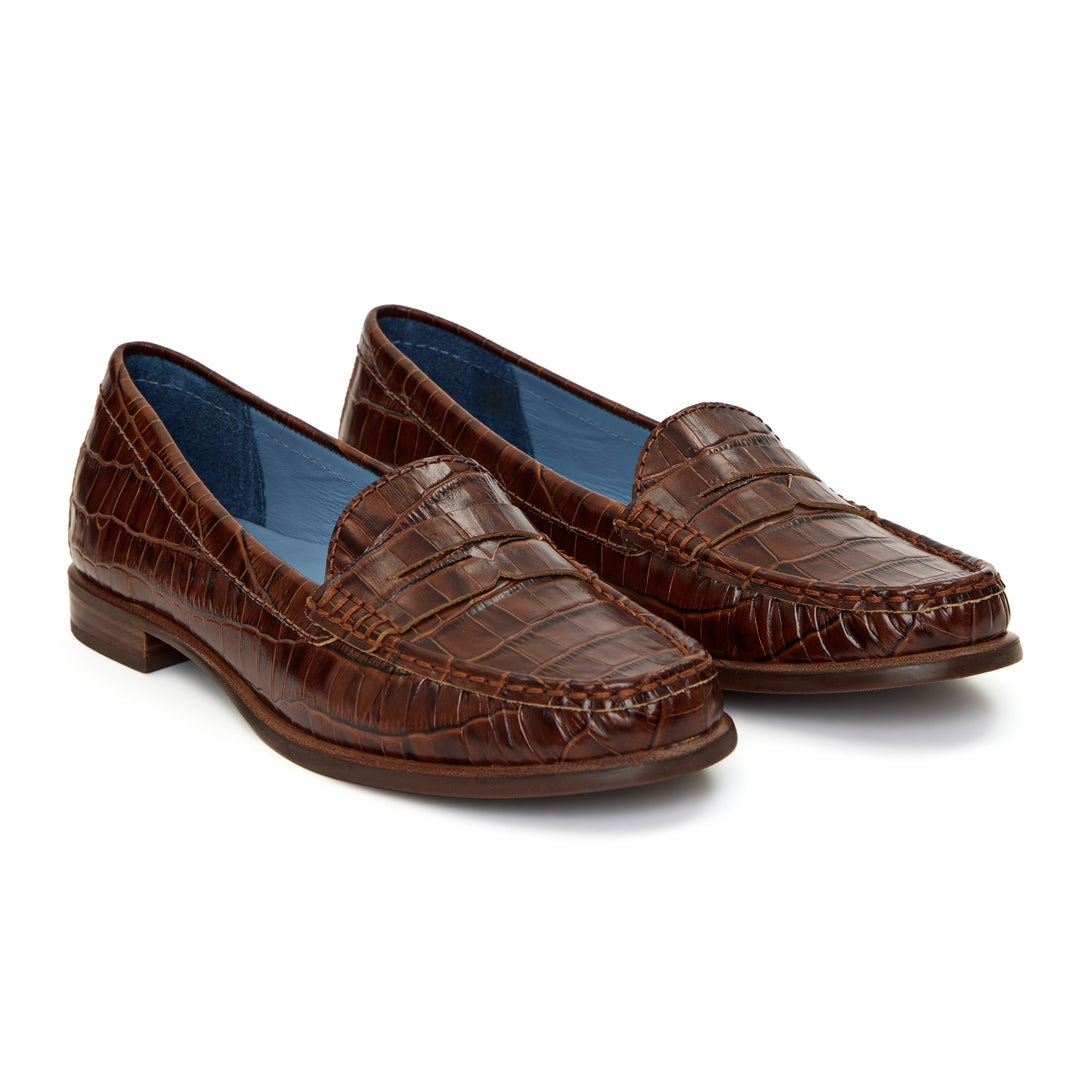 Penny Loafer Dallas Croco Marrom