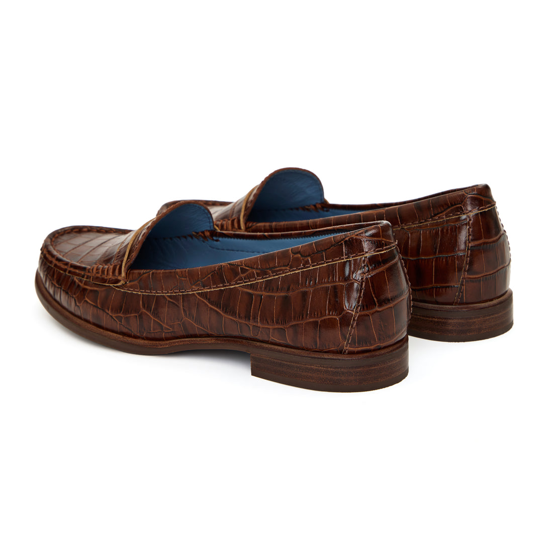 Penny Loafer Dallas Croco Marrom
