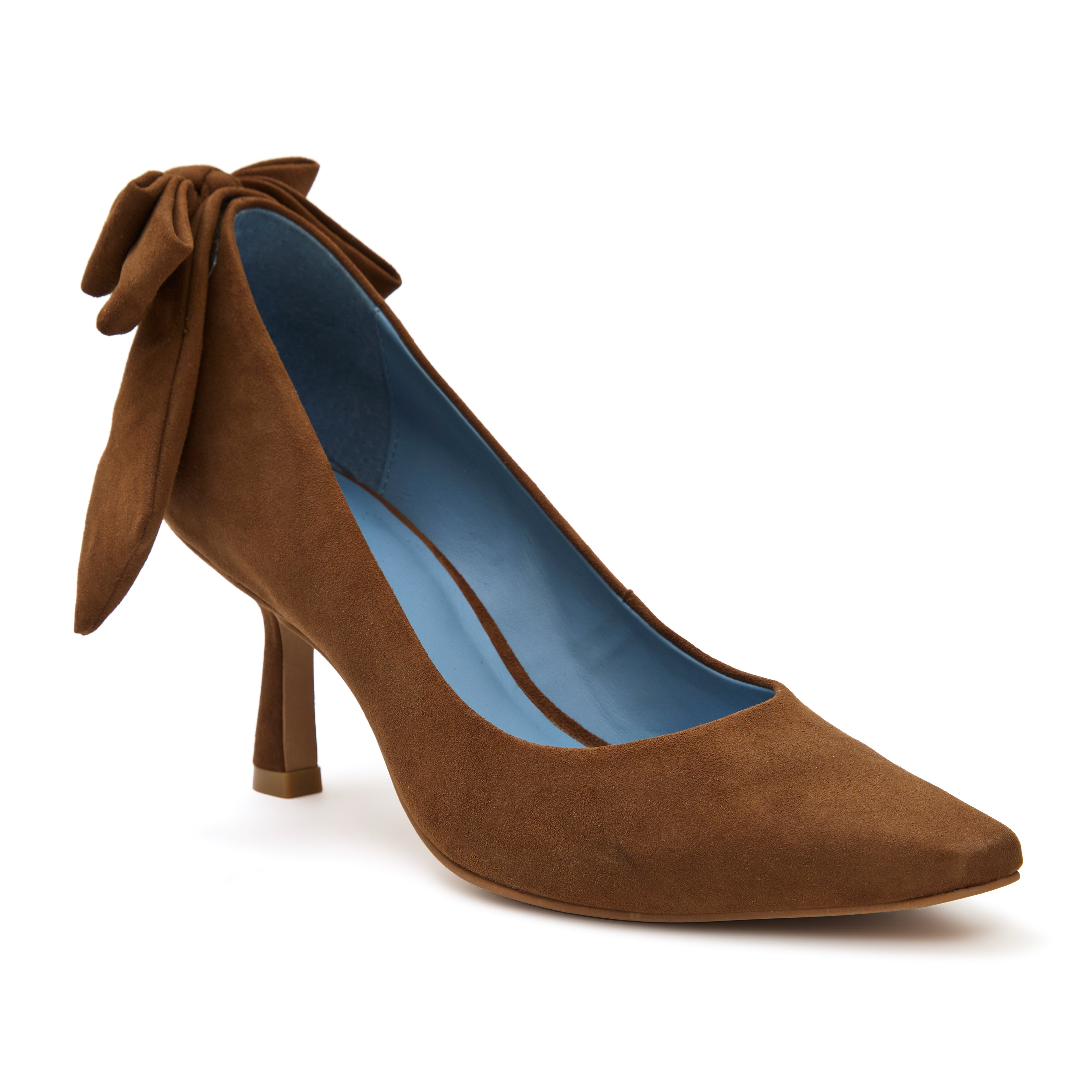 Scarpin Lace Camurça Marrom Monica Salgado
