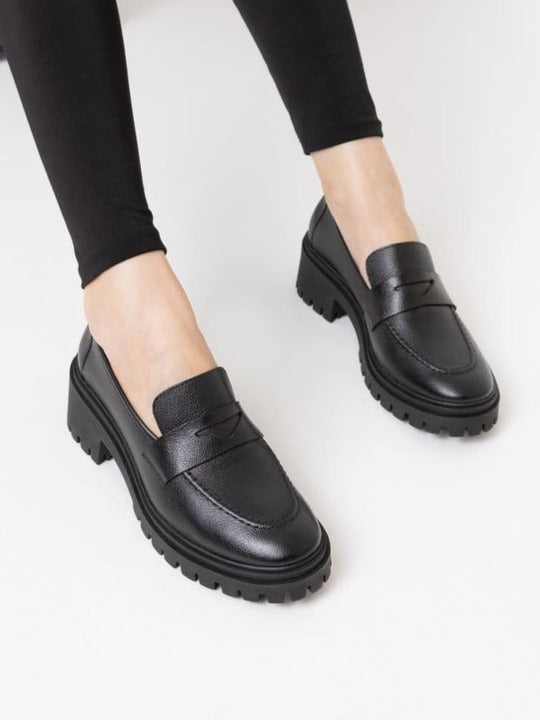 High Loafer Classic Couro Preto