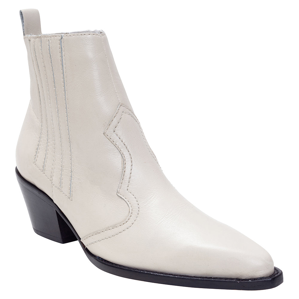 Bota Couro Country Low Off White