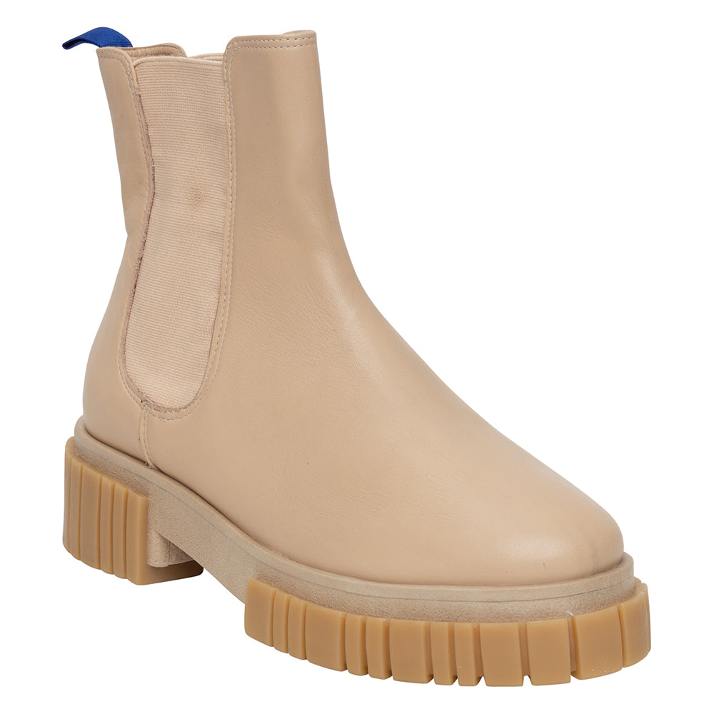 Bota Couro Chelsea Long Nude