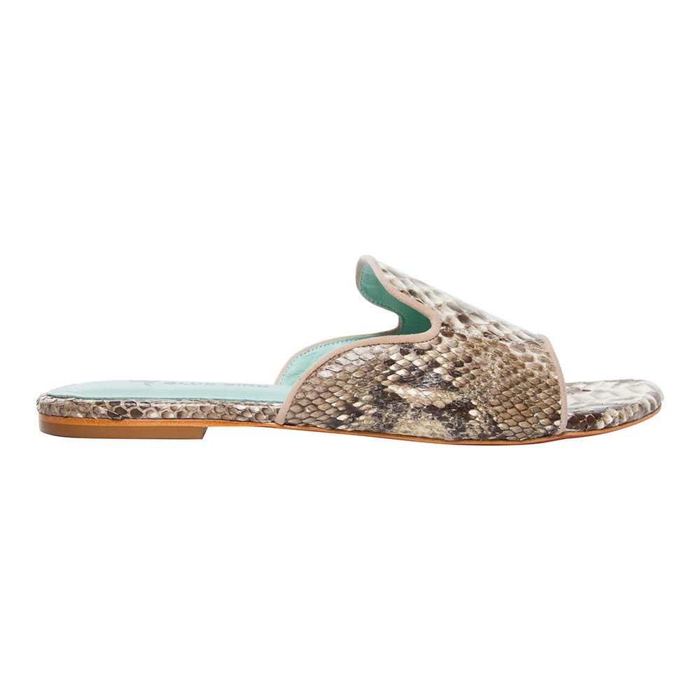 Rasteira Shower Flat Python Branco