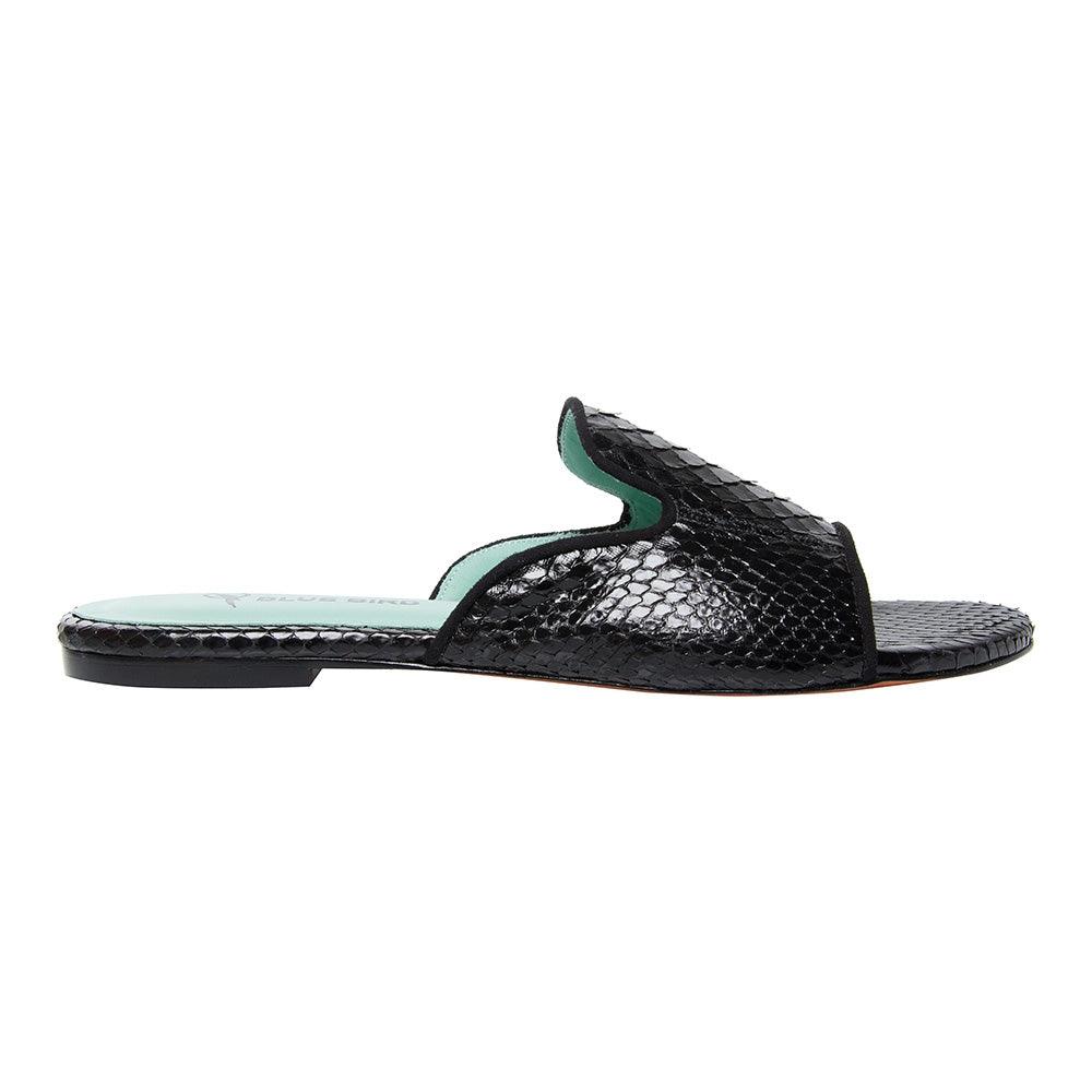Rasteira Shower Flat Python Preto