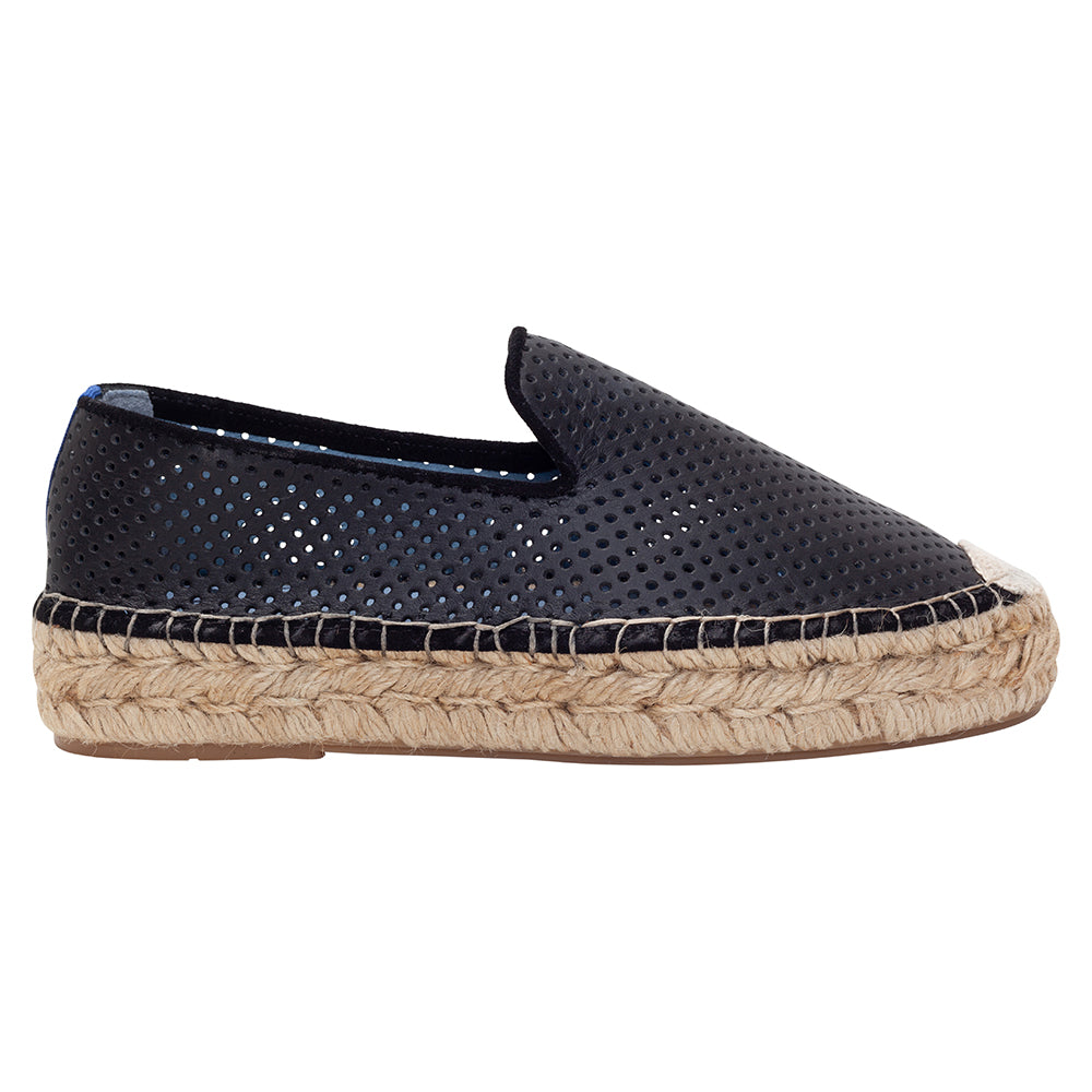 Espadrille Saudade Couro Preto