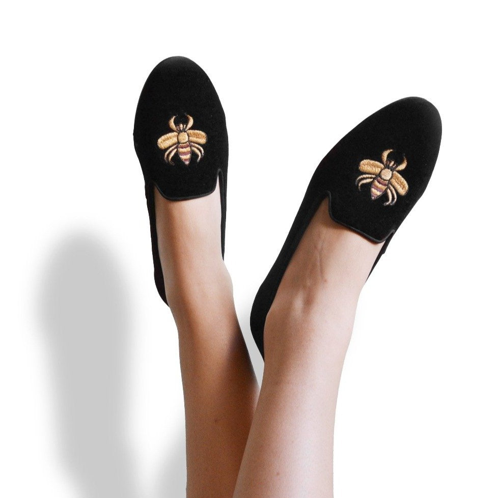 Loafer Bugs Veludo Preto
