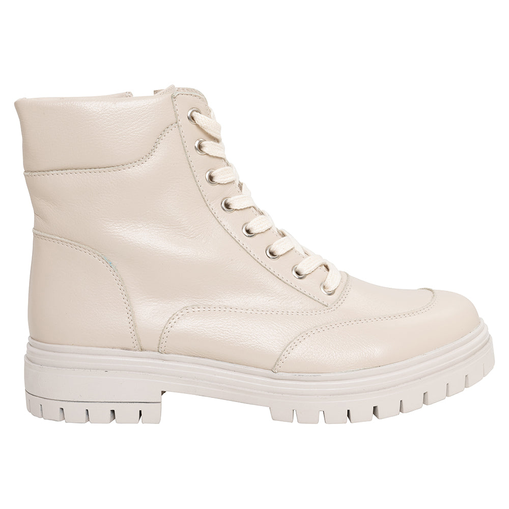 Bota Tracker Couro Off White