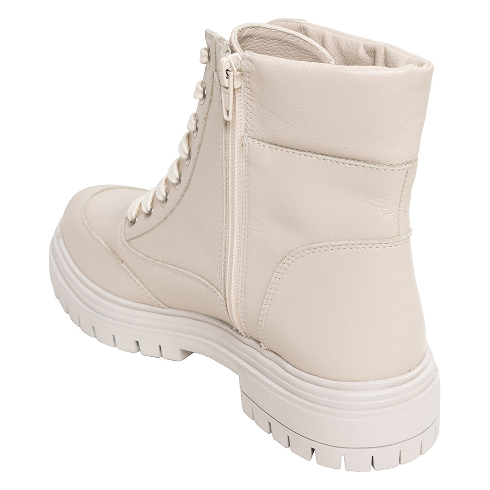Bota Tracker Couro Off White